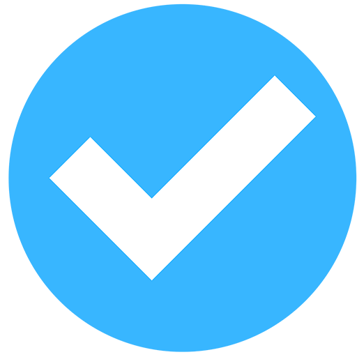 Blue check mark